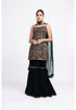 Deep green kurta sharara set